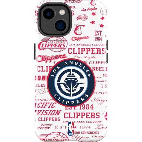 NBA Los Angeles Clippers Blast Logos iPhone 15 Impact Case